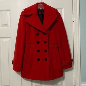 Red BCBGMaxazria pea coat